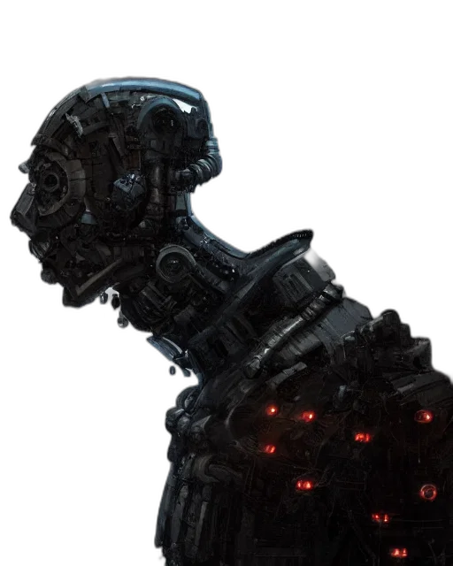 robot, face, mask, weapon transparent PNG cut-out