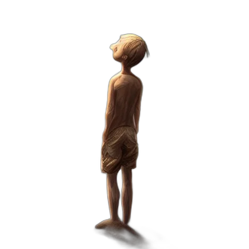 creature, dress, staff, hair transparent PNG cut-out