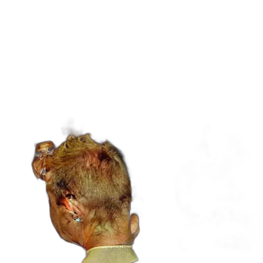 hair, staff, face, mask transparent PNG cut-out