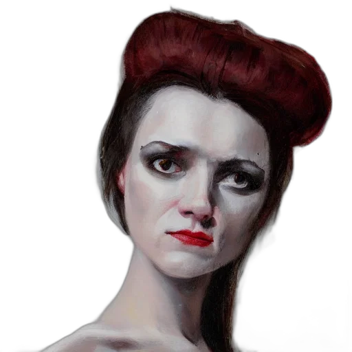 face, crown, mask, hair, concept art, photorealistic, oil painting, fantasy art transparent PNG cut-out