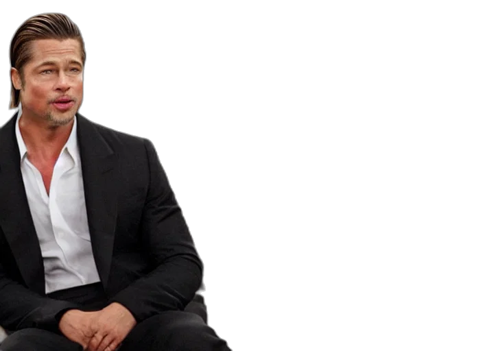medium, shot, brad, pitt transparent PNG cut-out