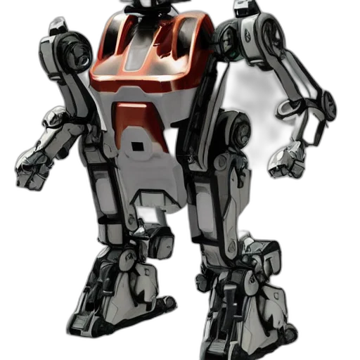 robot, weapon, 3d render, concept art transparent PNG cut-out