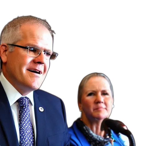 scott, morrison, smirking, press transparent PNG cut-out
