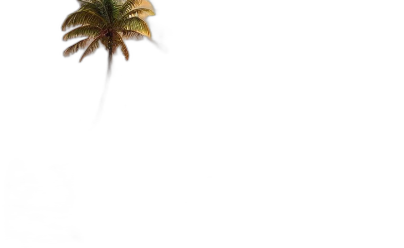 umbrella, tree, hat, hair, photorealistic, 3d render, concept art, vaporwave transparent PNG cut-out