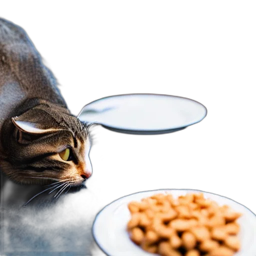 food, cat, suit, eating transparent PNG cut-out