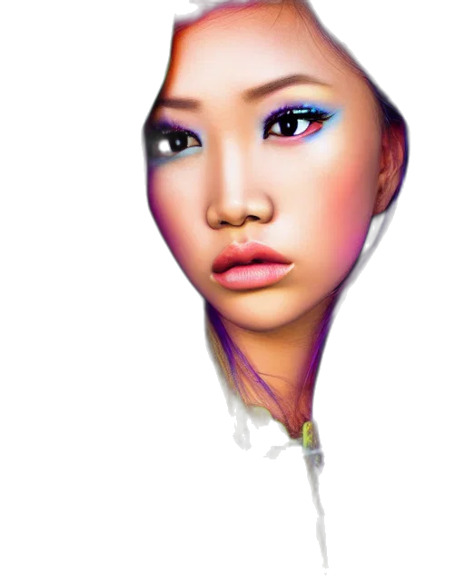face, photorealistic, concept art, 3d render transparent PNG cut-out