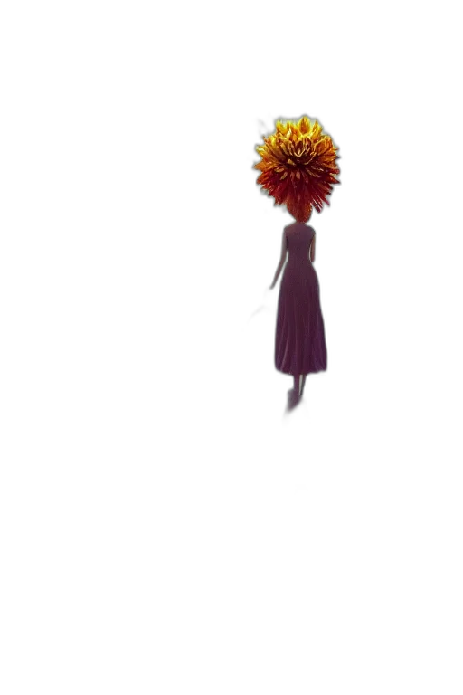flower, dress, staff, crown transparent PNG cut-out