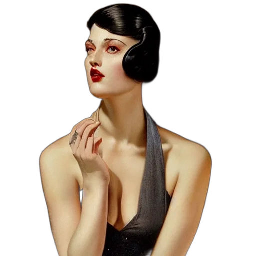 dress, jewelry, face, photorealistic, concept art, oil painting, comic book art, gil transparent PNG cut-out