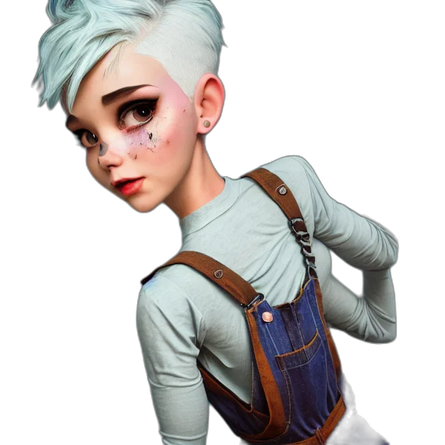 staff, jacket, face, robot, 3d render, concept art, cartoon, fantasy art transparent PNG cut-out