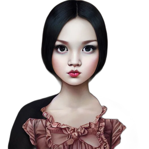 dress, face, jewelry, photorealistic transparent PNG cut-out
