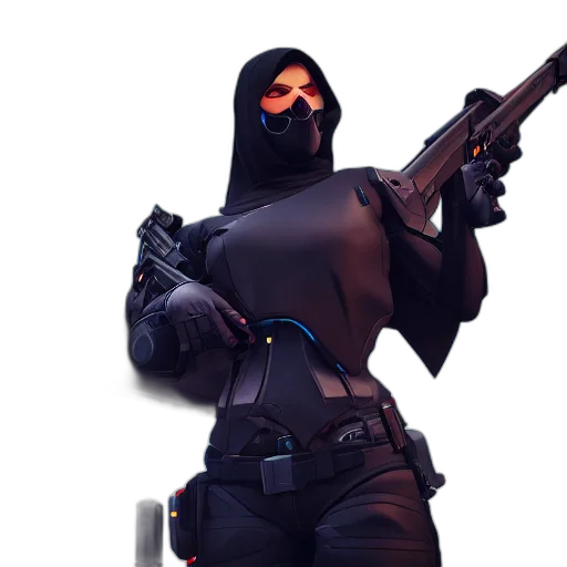 weapon, mask, jacket, staff transparent PNG cut-out