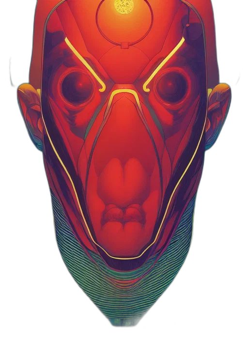 mask, dragon, face, creature transparent PNG cut-out