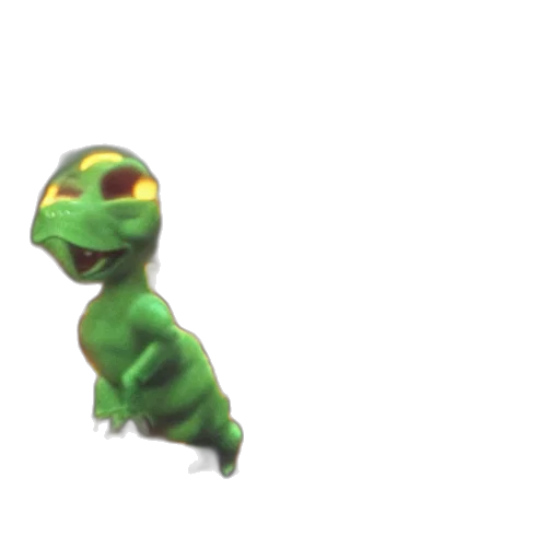 creature, dragon, animal, staff, 3d render, concept art, pixel art, green transparent PNG cut-out