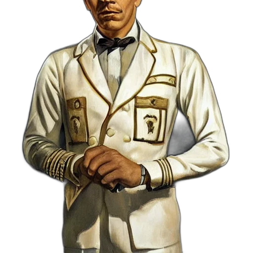 jacket, staff, face, comic book art, concept art, photorealistic, cartoon, earth tones transparent PNG cut-out