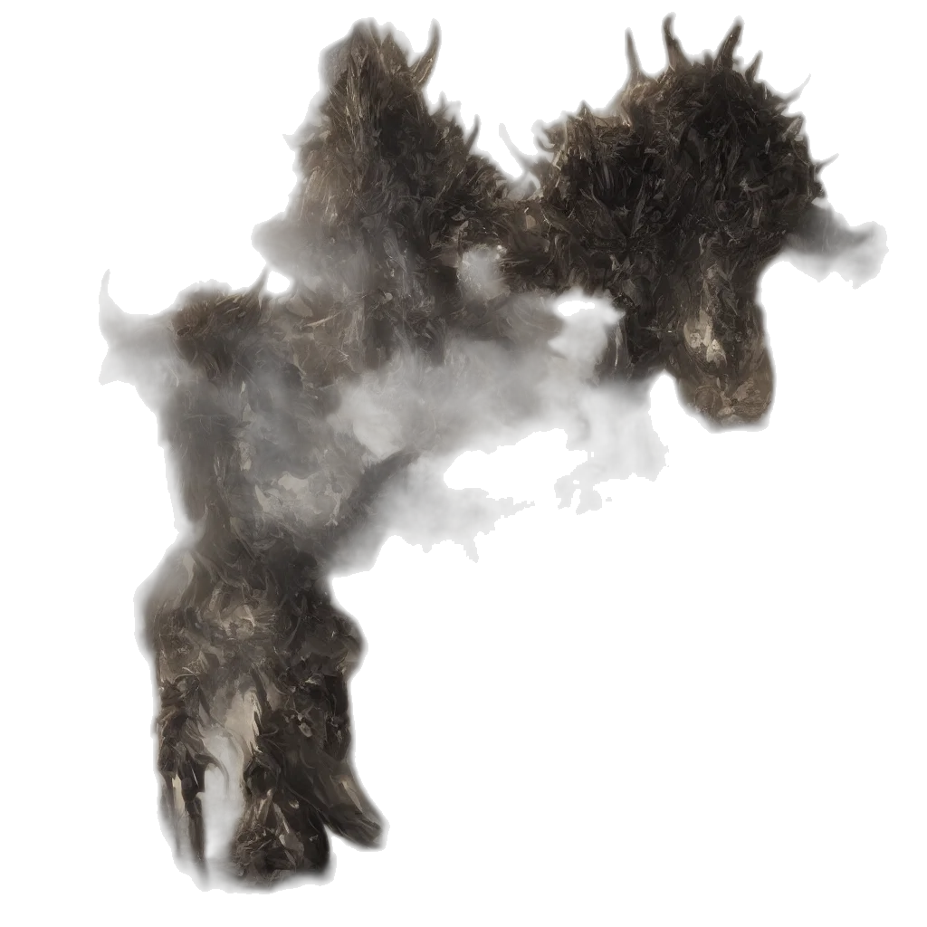 hair, dragon, creature, animal transparent PNG cut-out