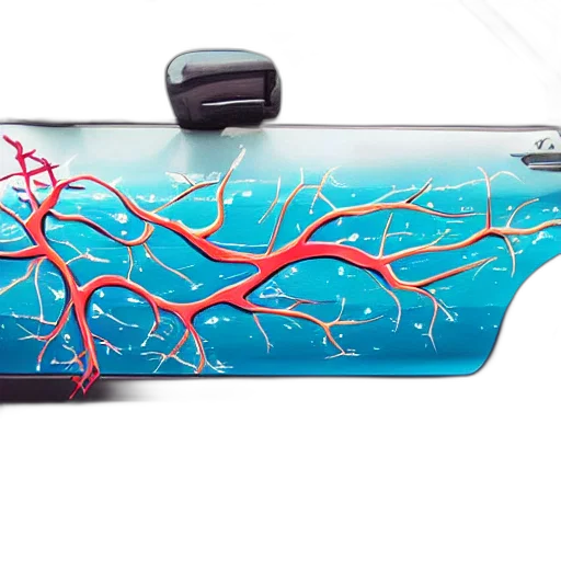 car, concept art, neuron, edges transparent PNG cut-out