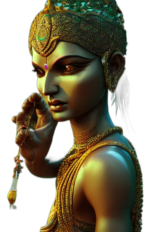 jewelry, staff, face, photorealistic transparent PNG cut-out