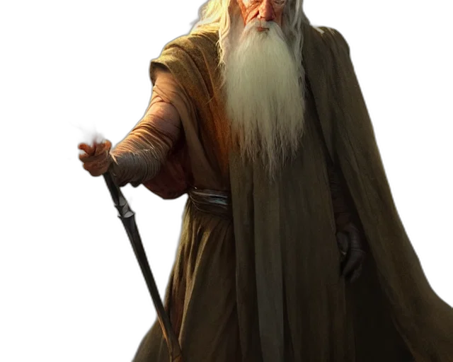 staff, sword, dragon, fantasy art transparent PNG cut-out
