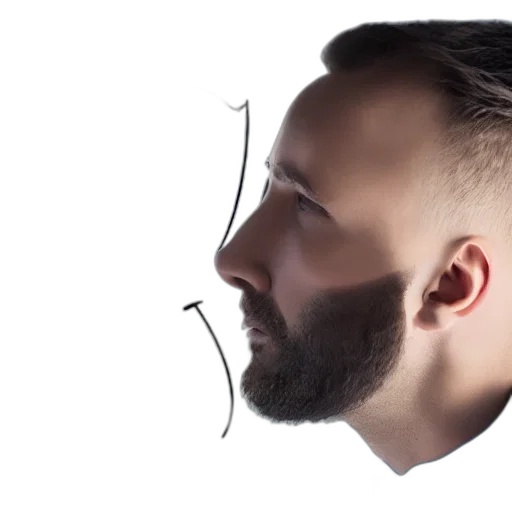 hair, face, mask, staff, photorealistic, 3d render, concept art, cyberpunk transparent PNG cut-out
