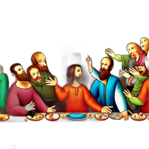 food, last, supper, style transparent PNG cut-out