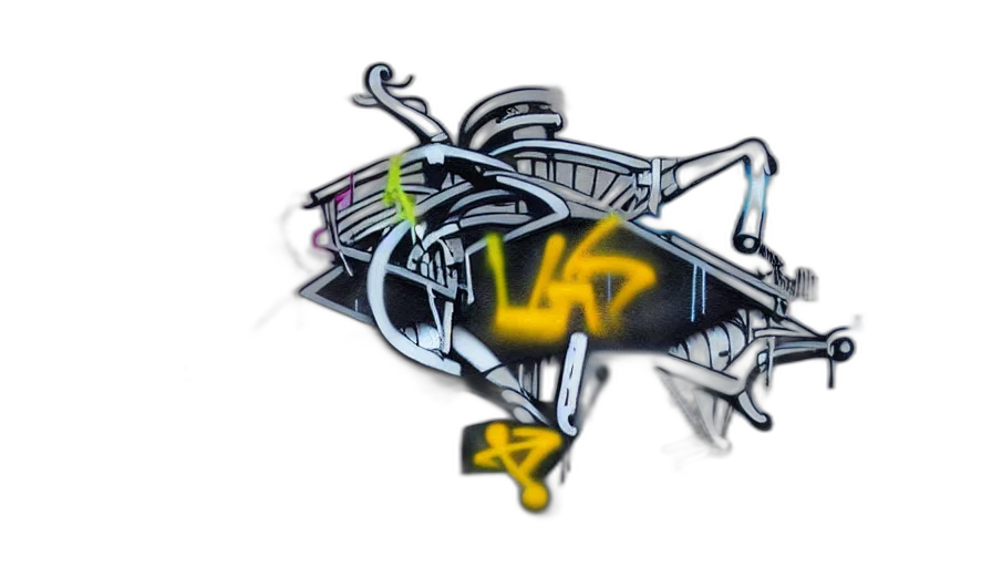 weapon, robot, concept art, cartoon, cyberpunk, 3d render, graffiti, some transparent PNG cut-out