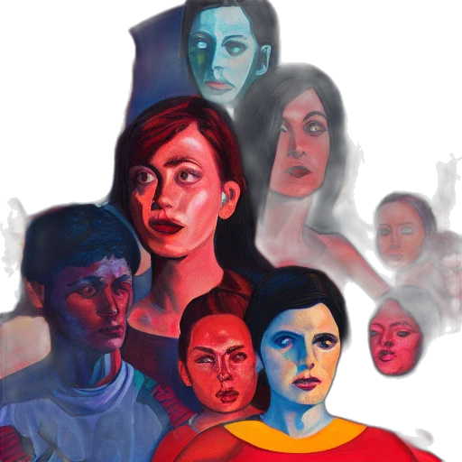 face, mask, comic book art, concept art transparent PNG cut-out