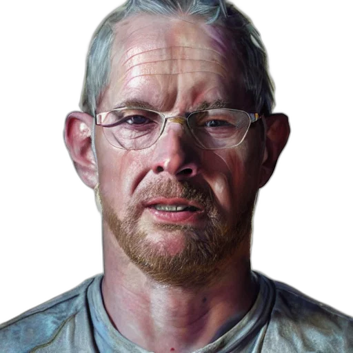 face, staff, photorealistic, oil painting transparent PNG cut-out