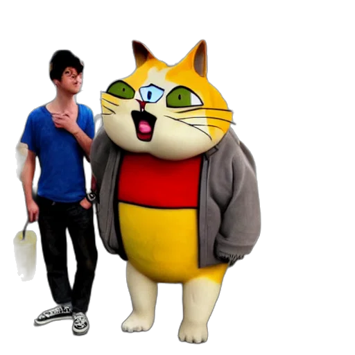 animal, jacket, staff, 3d render, concept art, cartoon, photorealistic, tom transparent PNG cut-out
