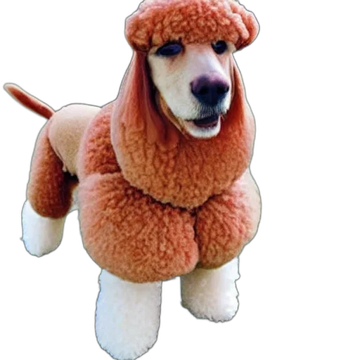 hat, animal, jacket, creature, 3d render, photorealistic, scoobydoo, poodle transparent PNG cut-out