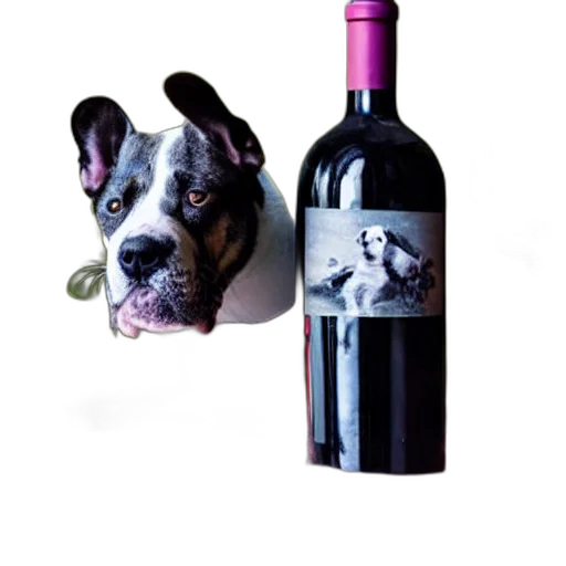 bottle, photorealistic, 3d render, wine transparent PNG cut-out