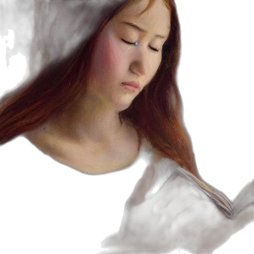 face, photorealistic, oil painting, fantasy art, watercolor, fog, snow, pastel transparent PNG cut-out