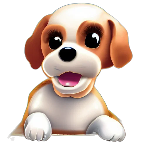 animal, photorealistic, cartoon, 3d render transparent PNG cut-out