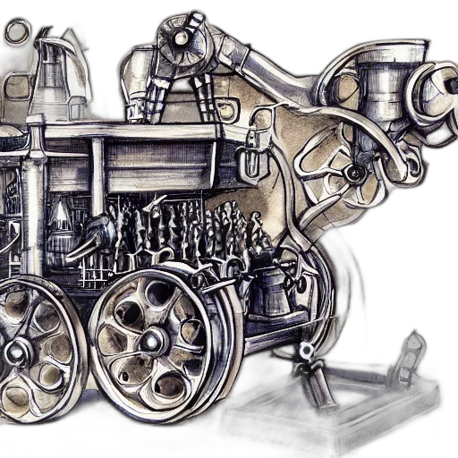robot, car, weapon, mask, concept art, pencil sketch, photorealistic, watercolor transparent PNG cut-out