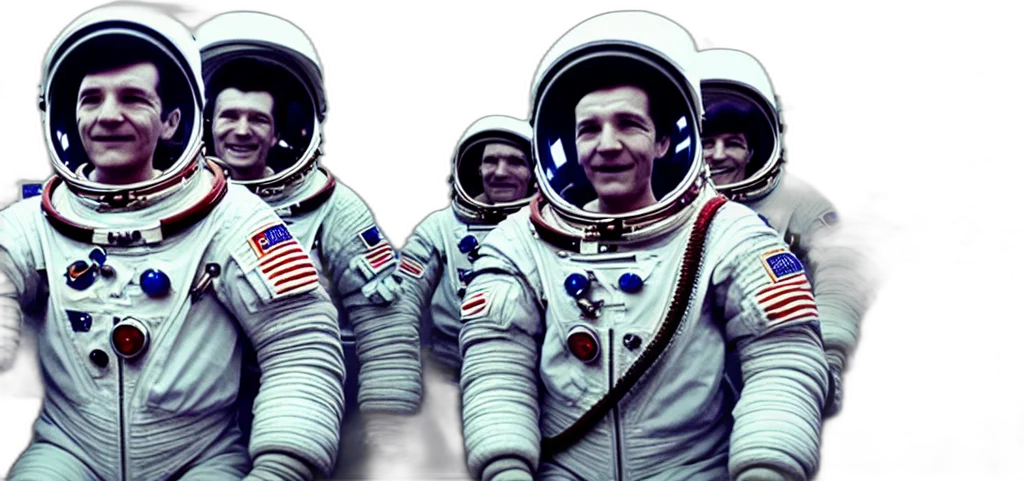 concept art, outer space, eleven, cosmonauts transparent PNG cut-out