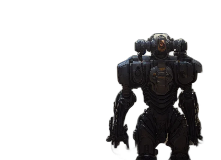 robot, weapon, concept art, 3d render, pixel art, outer space, highly, detailed transparent PNG cut-out