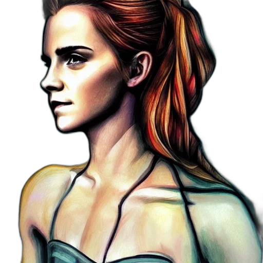 face, dress, jewelry, fantasy art, watercolor, photorealistic, comic book art, emma transparent PNG cut-out