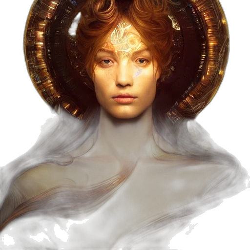 face, crown, fantasy art, photorealistic transparent PNG cut-out