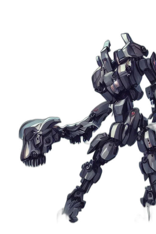 robot, weapon, concept art, 3d render transparent PNG cut-out