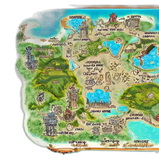 concept art, fantasy art, skypiea, map transparent PNG cut-out