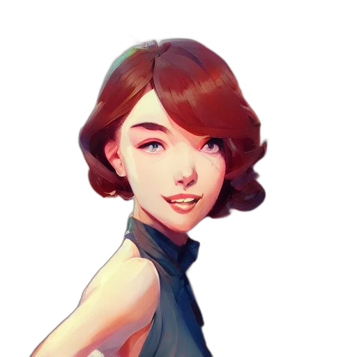 dress, face, robot, hair transparent PNG cut-out