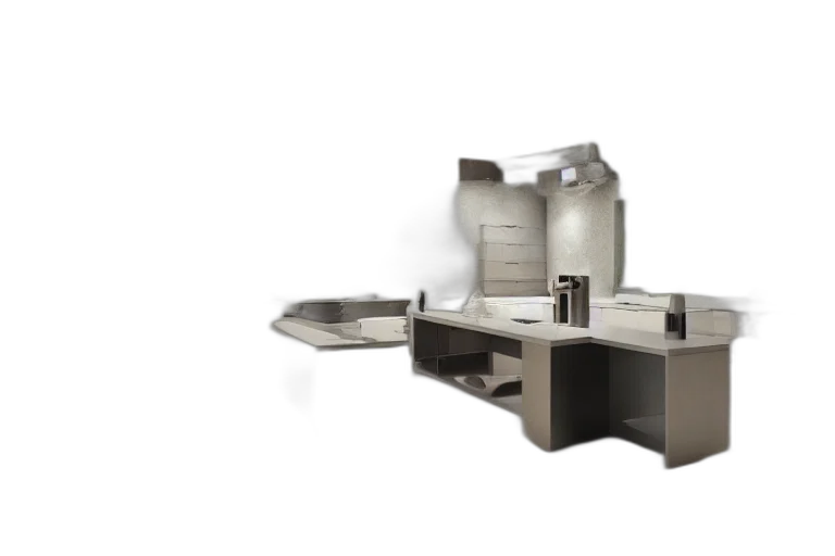 furniture, jewelry, 3d render, concept art, photorealistic, earth tones, island, kitchen transparent PNG cut-out