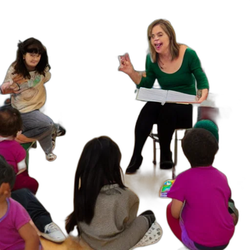 rachel, performing, song, audience, preschoolers transparent PNG cut-out