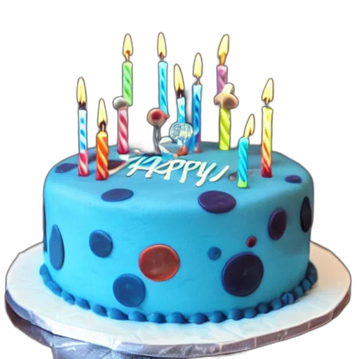 food, 3d render, birthday, cake transparent PNG cut-out