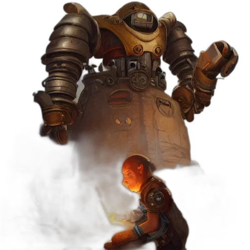 robot, weapon, staff, creature transparent PNG cut-out