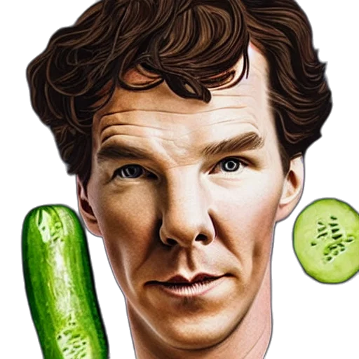food, face, photorealistic, comic book art transparent PNG cut-out