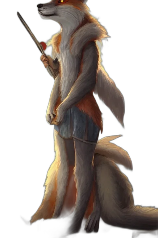 staff, jacket, dress, animal, concept art, fantasy art, watercolor, pixel art transparent PNG cut-out
