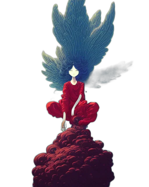 crown, dress, hair, dragon transparent PNG cut-out