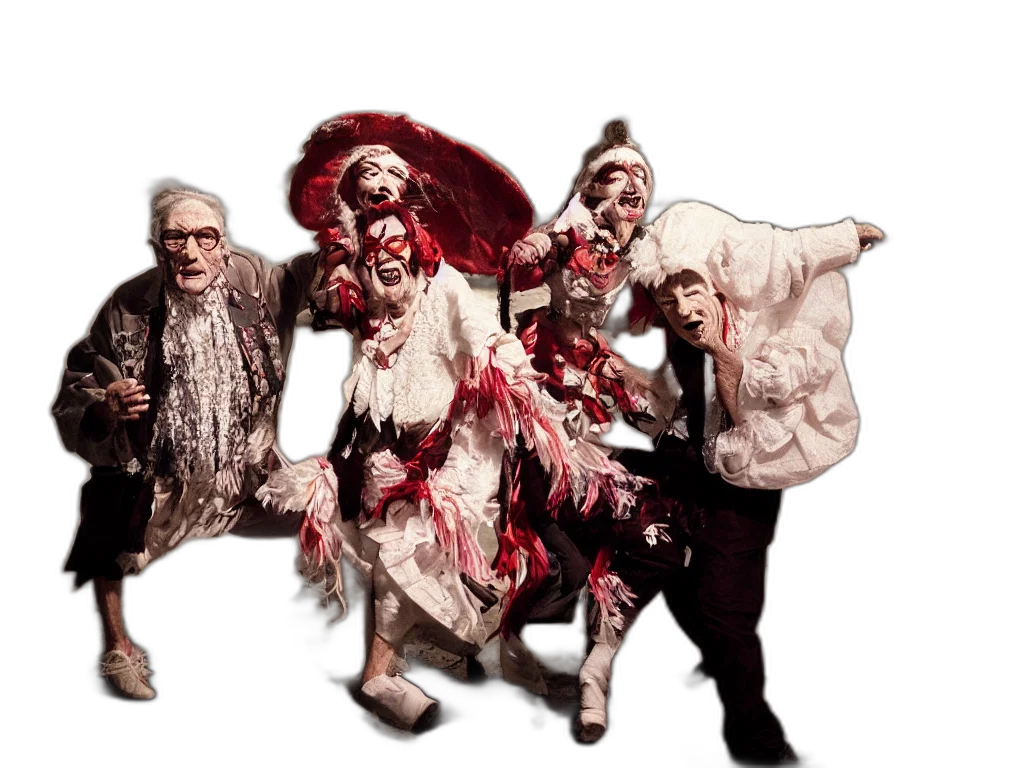 couple, grandparents, years, old, wearing, cursed, costumes, dancing transparent PNG cut-out