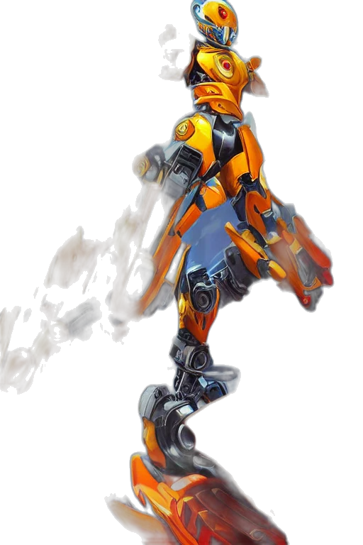 robot, weapon, staff, concept art transparent PNG cut-out