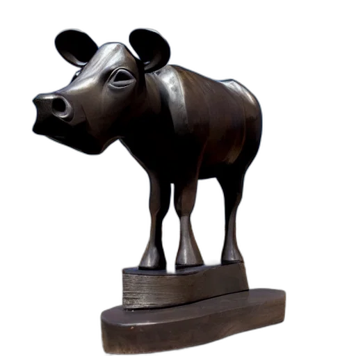 animal, food, 3d render, photorealistic, sculpture, made, iron, colors transparent PNG cut-out